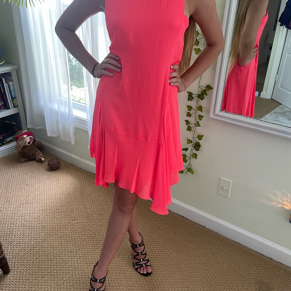 A.L.C  Asymmetrical Dress in pink silk, sz 6 absolutely brand new w/o tags